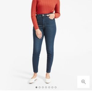 Everlane highwasted skinny jeans. Dark blue.